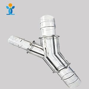 30 mm transparent plastic medical tee