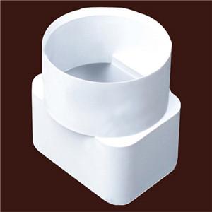 plastic gutter accessory square tranfer to round adapte